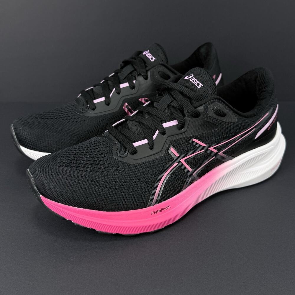 ASICS GT-1000 13 Women’s 10 Black Pink Glo Running Shoes 1012B663 Pre-Owned